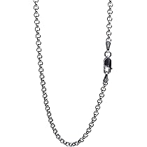 本日割引！【銀製品】燻加工重厚ロールチェーン６０ RB3-60 Amazon.co.jp: [新宿銀の蔵] いぶし ロールチェーン 長さ40